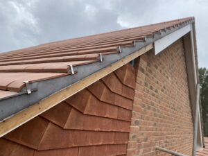 A new pitched roof installed on a house in Guildford.